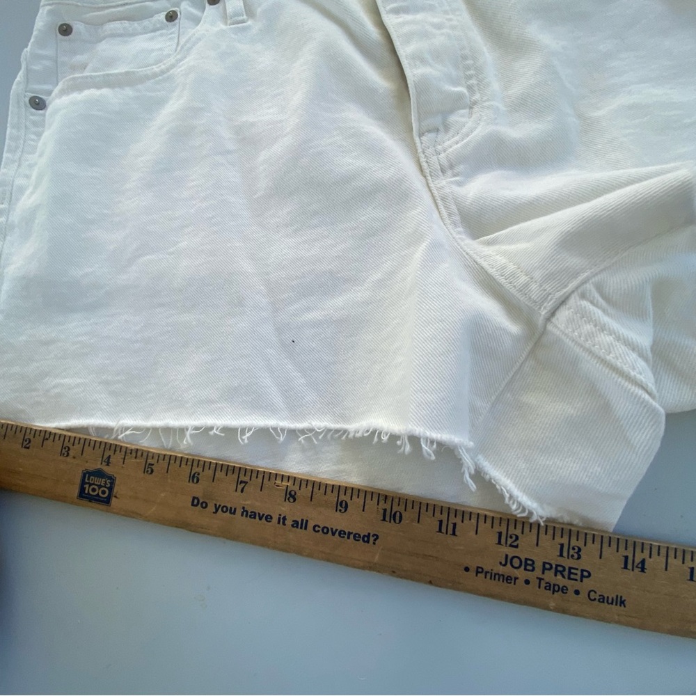 Madewell Relaxed Denim Shorts off white size 32 14 - Picture 8 of 10